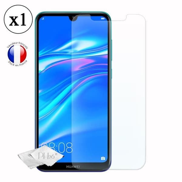 Huawei y7 prime 2019 Skärmskyddsfilm i härdat glas med hög transparens, ultrabeständig, ultratunn, antispår, installation
