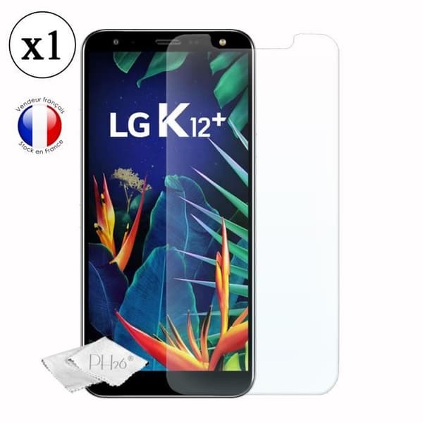 LG K12+ Skärmskydd i härdat glas med hög transparens, ultrabeständig, ultratunn, anti-märken, enkel installation