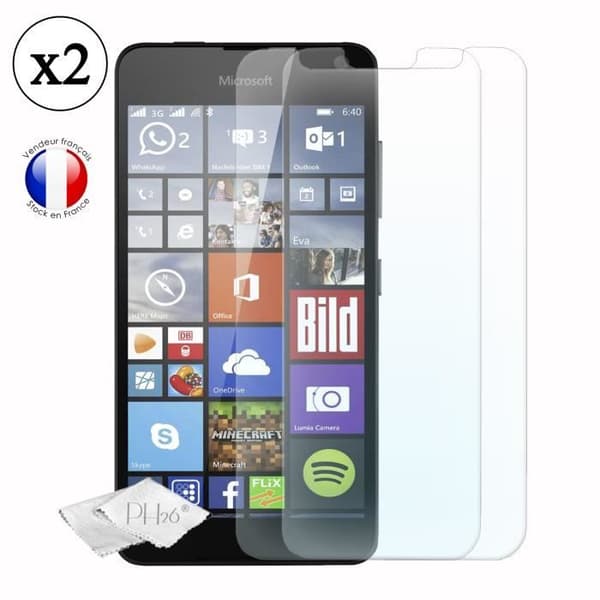 Microsoft lumia 650 dual sim Pack 2 skärmskyddsfilmer i härdat glas med hög genomskinlighet, ultrabeständig, ultratunn,