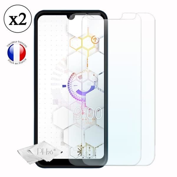 Pack 2 skärmskydd i härdat glas med hög transparens, ultrabeständig, ultratunn, antispårkompatibel för