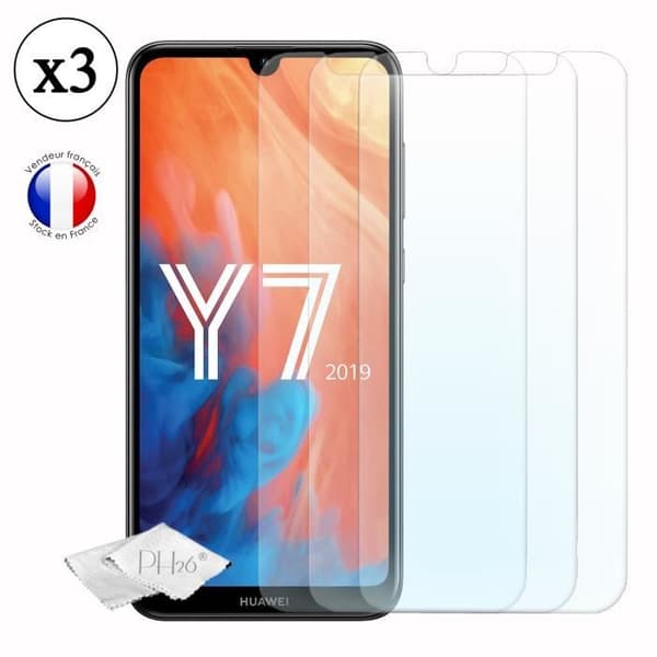Skyddsplast - Huawei - Y7 2019 - Härdat glas - Ultra hållbart - Represistent