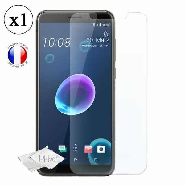 HTC Desire 12 Skärmskydd i härdat glas med hög transparens, ultrabeständig, ultratunn, anti-märken, enkel installation