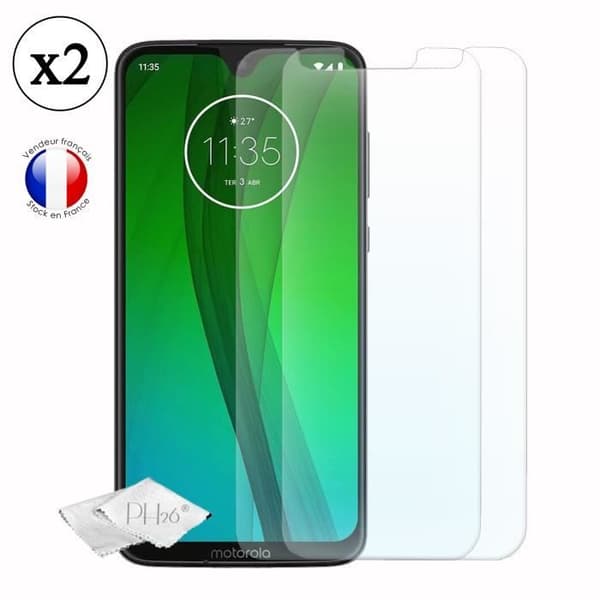 Skyddsglas - Motorola - Moto G7 Plus - Härdat glas - Ultra tunt - Rep-resistent