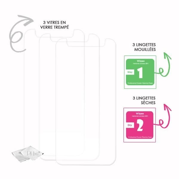 Pack 3 skärmskydd för Realme Narzo 10A i ultrabeständigt härdat glas (Maximal hårdhet)