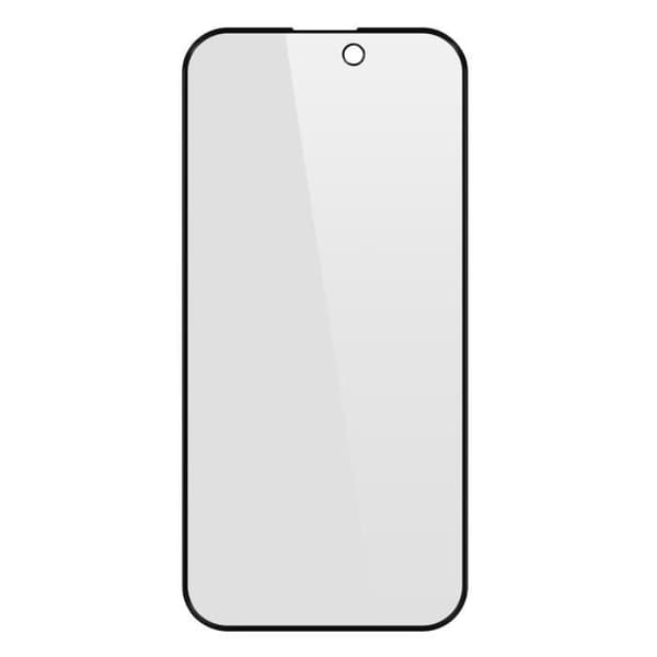 Antispionfilm - AVIZAR - iPhone 15 Pro Max - 9H härdat glas - Fullständigt skydd - Transparent svart