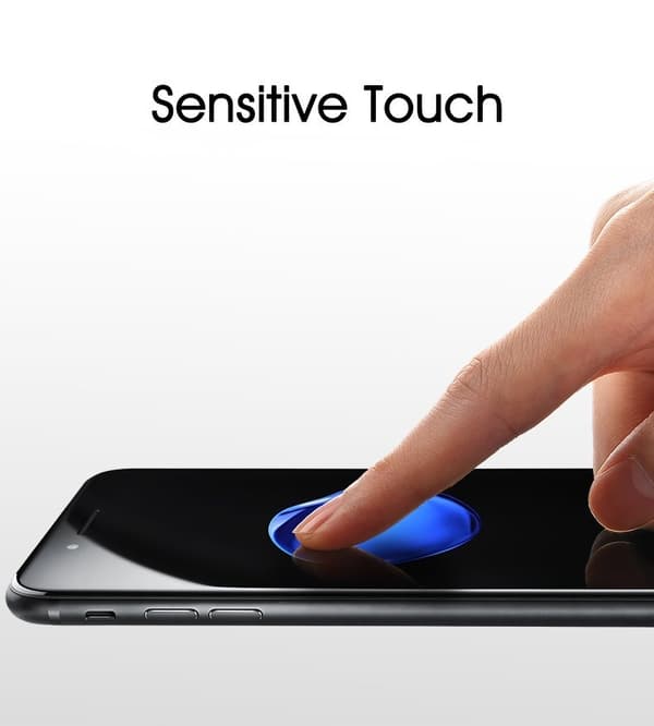 3x Herdet glassdeksel iPhone 6/7/8 Plus 5D dekker fullskjerm svart
