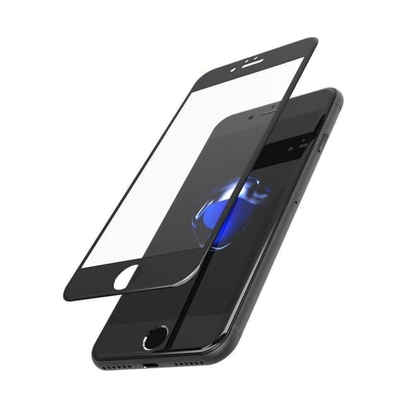 3x Herdet glassdeksel iPhone 6/7/8 Plus 5D dekker fullskjerm svart