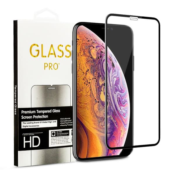 3x Hærdet glasafdækning iPhone 11 Pro Max / Xs Max 5D Full Fit
