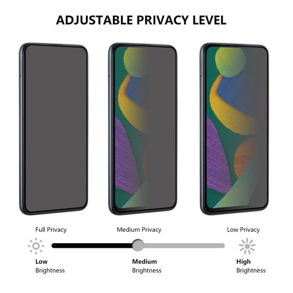 2-PAK SKALO Samsung Galaxy A35 5G Privacy Hærdet Glas Skærmbeskyttelse - Sort