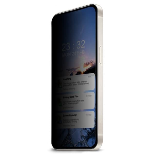 2-PAK SKALO Samsung Galaxy A35 5G Privacy Hærdet Glas Skærmbeskyttelse - Sort