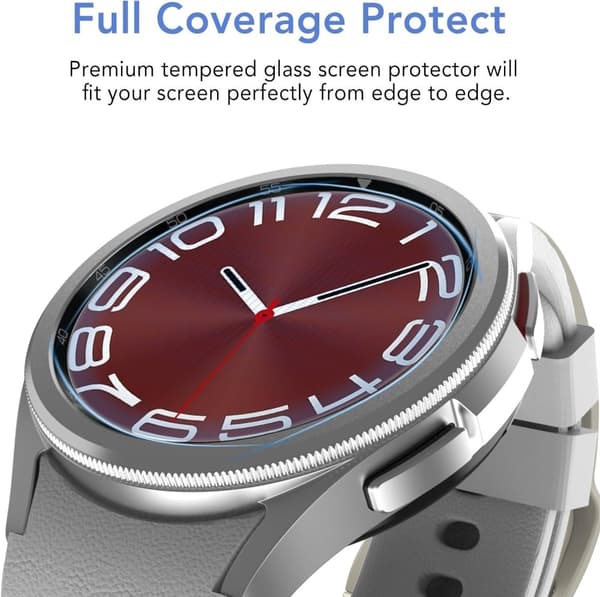 2x Skjermbeskytter for herdet glass til Samsung Galaxy Watch 43mm
