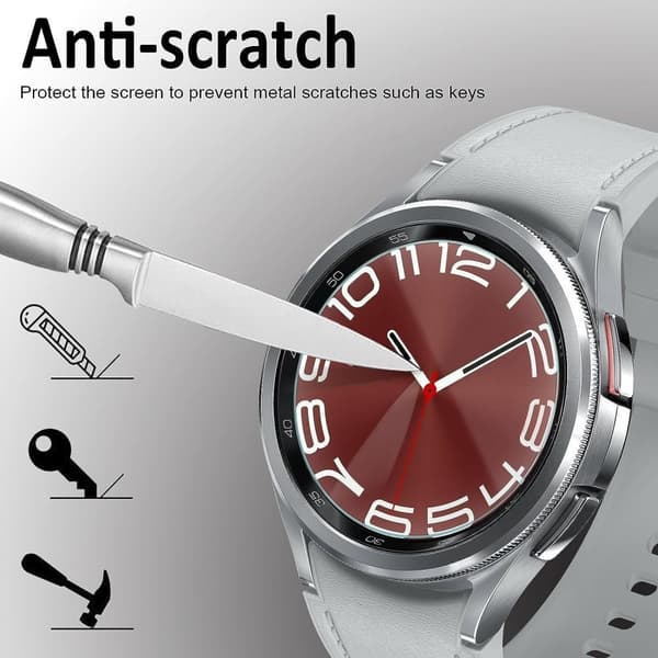 2x Skjermbeskytter for herdet glass til Samsung Galaxy Watch 43mm