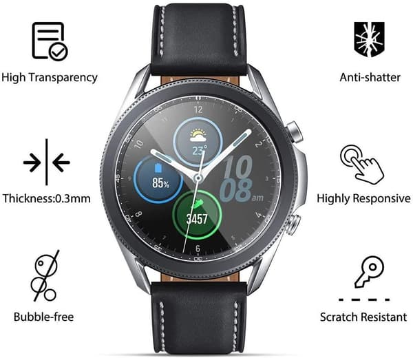 2x Hærdet glasskærmbeskytter til Samsung Galaxy Watch 45mm