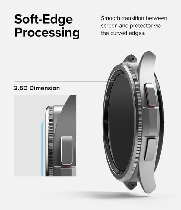 2x Skjermbeskytter for herdet glass til Samsung Galaxy Watch 47mm