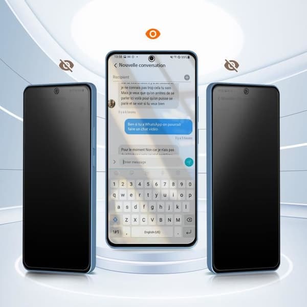 Skärmskydd - AVIZAR - Xiaomi Redmi Note 13 4G - Härdat glas - Anti-spion - 9H hårdhet