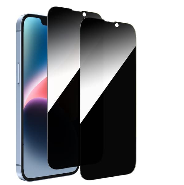2-Pack iPhone 13 / 13 Pro Sekretessskärmskydd - Härdat Glas, Anti-Spy Privat Skydd