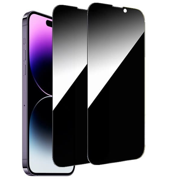 2-Pack iPhone 14 Pro Sekretessskärmskydd - Härdat Glas, Anti-Spy Privat Skydd