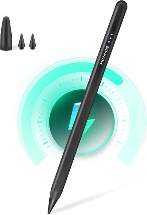 iPad Stylus Pen för iPad 2018-2023 med lutningsavkänning och magnetisk för iPad 6,7,8,9/Mini 5,6/iPad Air 3,4,5/Pro 12,9"/11"