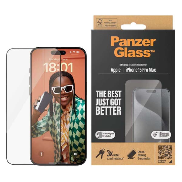 Panzer Glass Iphone 15 Pro Max Skærmbeskytter Transparent