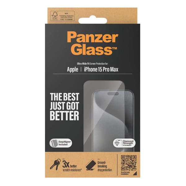Panzer Glass Iphone 15 Pro Max Skærmbeskytter Transparent