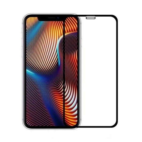 Skärmskydd iPhone 11/XR - 3D Härdat Glas Svart (5-pack)
