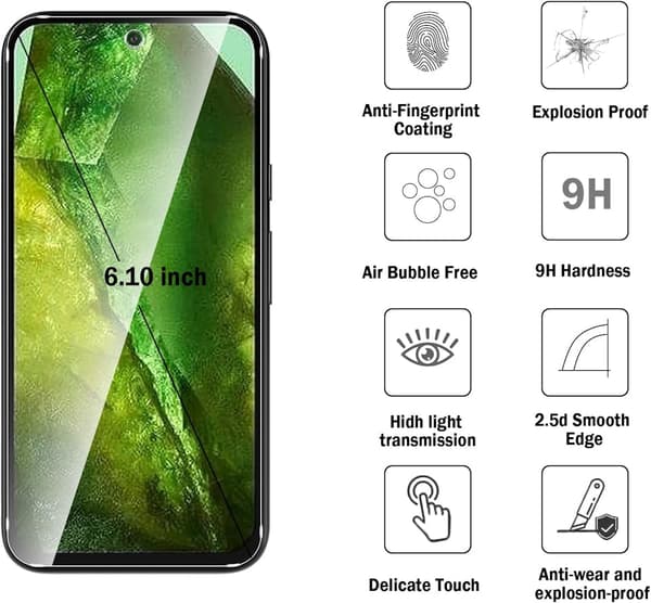 1-pakkaus karkaistu lasi näytönsuoja Google Pixel 8a