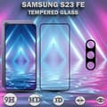 Miniatyrbild 1 av 5: 1-Pack SAMSUNG S23 FE Skärmskydd & 1-Pack linsskydd - Härdat Glas 9H - Super kvalitet 3D