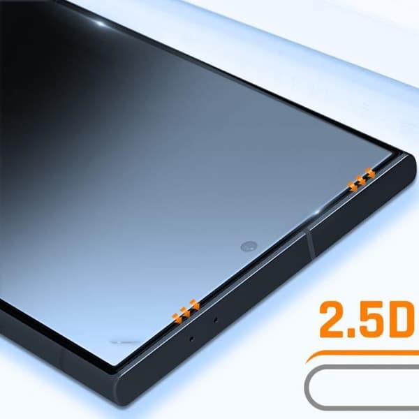 Härdat glas - AKASHI - Samsung S24 Ultra - 9H hårdhet - Anti-repa - Total Cover Svart
