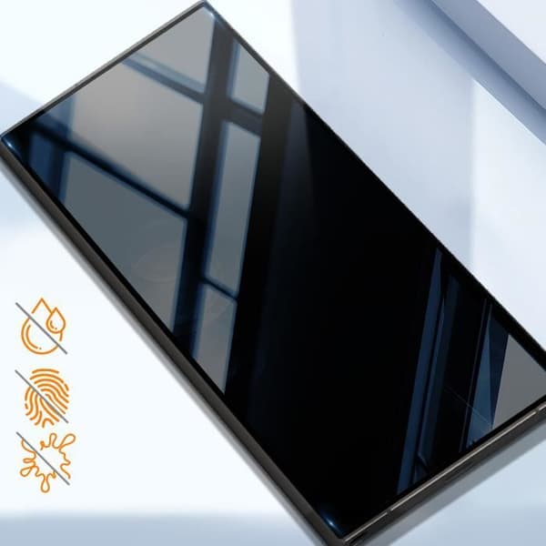 Härdat glas - AKASHI - Samsung S24 Ultra - 9H hårdhet - Anti-repa - Total Cover Svart