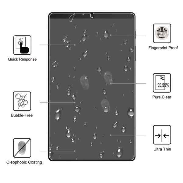 SKALO Samsung Tab A7 Lite Hærdet Glas Skærmbeskyttelse