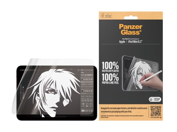 PanzerGlass - Skjermbeskyttelse for nettbrett - ultrabred passform - film - for Apple iPad mini (6. generasjon)
