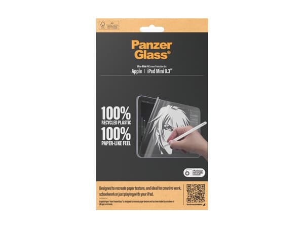 PanzerGlass - Skjermbeskyttelse for nettbrett - ultrabred passform - film - for Apple iPad mini (6. generasjon)