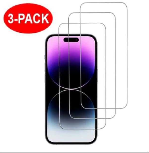 IPhone 15 Pro Skärmskydd i Härdat Glas 3-pack