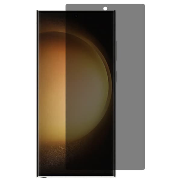 SKALO Samsung Galaxy S24 Ultra Privacy Hærdet Glas Skærmbeskyttelse - Svart