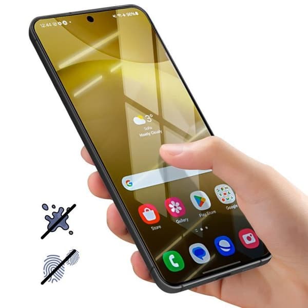 Skärmfilm - AVIZAR - Galaxy S24 Plus - 5D härdat glas - Anti-repa - Full Lim Black