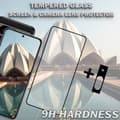 Miniatyrbild 3 av 5: 1-Pack GOOGLE PIXEL 8A Skärmskydd & 1-Pack linsskydd - Härdat Glas 9H - Super kvalitet 3D