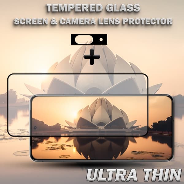 1-Pack GOOGLE PIXEL 8A Skärmskydd & 1-Pack linsskydd - Härdat Glas 9H - Super kvalitet 3D