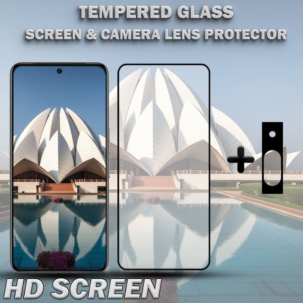 1-Pack GOOGLE PIXEL 8A Skärmskydd & 1-Pack linsskydd - Härdat Glas 9H - Super kvalitet 3D