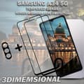 Miniatyrbild 4 av 5: 2-Pack SAMSUNG A34 5G Skärmskydd & 1-Pack linsskydd - Härdat Glas 9H - Super kvalitet 3D