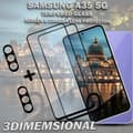 Miniatyrbild 4 av 5: 2-Pack SAMSUNG A35 5G Skärmskydd & 2-Pack linsskydd - Härdat Glas 9H - Super kvalitet 3D
