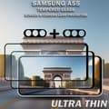 Miniatyrbild 5 av 5: 2-Pack SAMSUNG A55 Skärmskydd & 2-Pack linsskydd - Härdat Glas 9H - Super kvalitet 3D