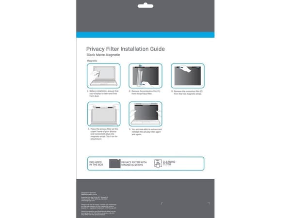 eSTUFF GLBM13293190, 33.8 cm (13.3"), 16:9, Laptop, Frameless display privacy filter, Matt, Anti-glare, Anti-reflective, Privacy
