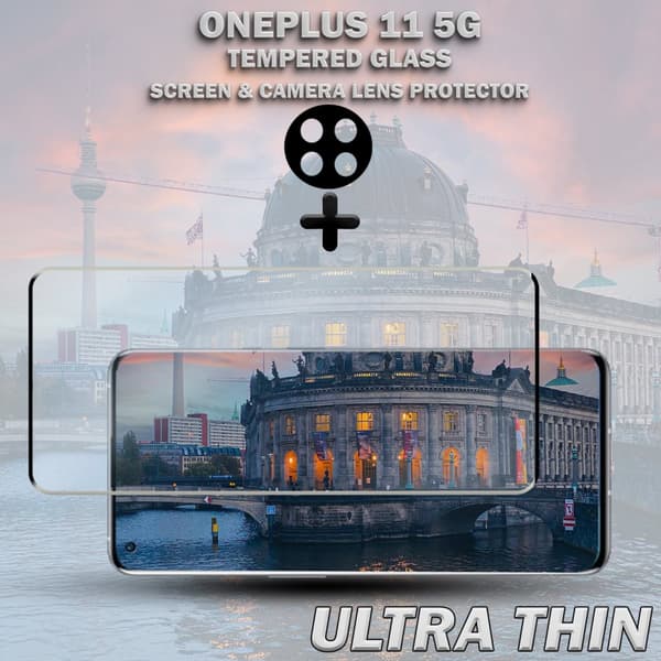 1-Pack ONEPLUS 11 5G Skärmskydd & 1-Pack linsskydd - Härdat Glas 9H - Super kvalitet 3D