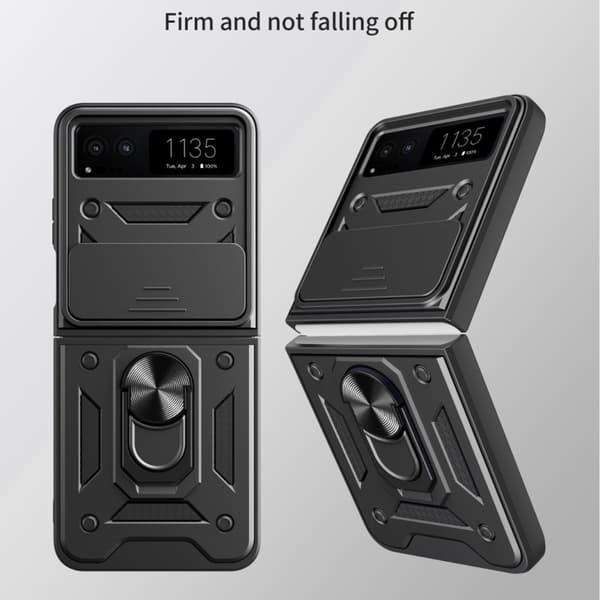 INF Veske med skyvekameradeksel og ringstativ for Motorola MOTO Razr 40 Ultra