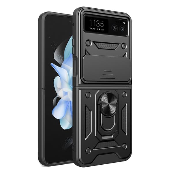 INF Veske med skyvekameradeksel og ringstativ for Motorola MOTO Razr 40 Ultra