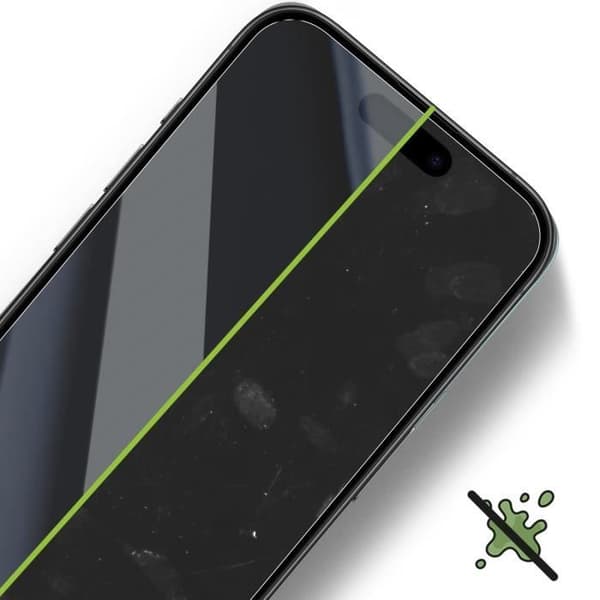Härdat glas - MAYAXESS - iPhone 15 Pro - 9H hårdhet - Anti-repa - Genomskinlig