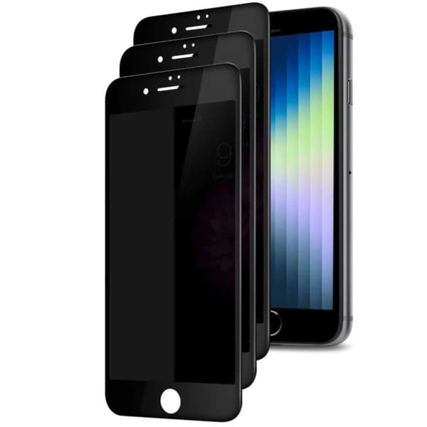 3-pack iPhone SE (Gen 2/Gen 3) Yksityisyys Näytönsuoja Full Coverage HD Tempered Glass