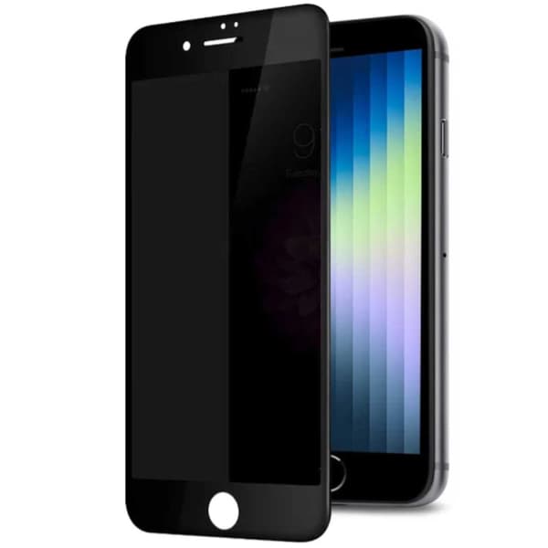 iPhone SE (Gen 2/Gen 3) Privacy Skärmskydd Heltäckande HD Härdat Glas