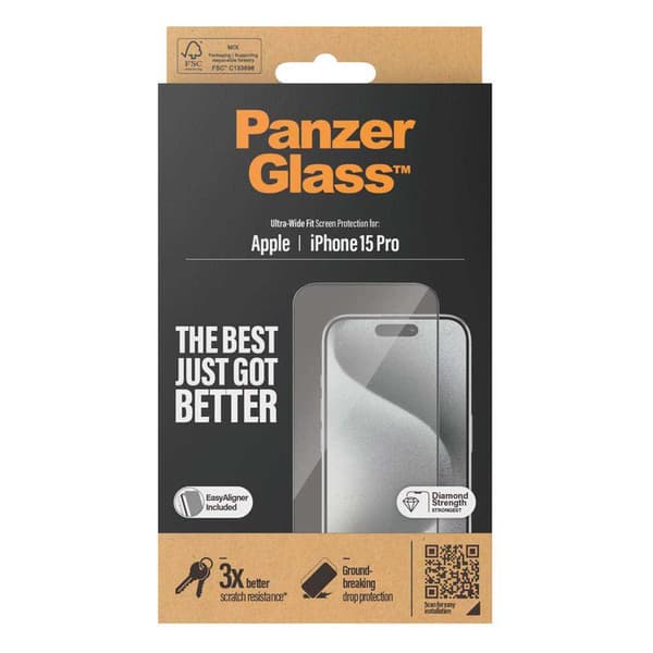 Panzer Glass Iphone 15 Pro Näytönsuoja Kirkas