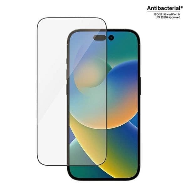 PanzerGlass Ultra-Wide Fit Antibakterielt herdet glass med holder for iPhone 14 Pro
